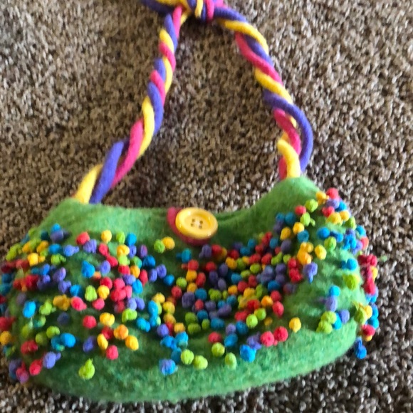 Hand knit.  Felted purse. - Picture 6 of 6